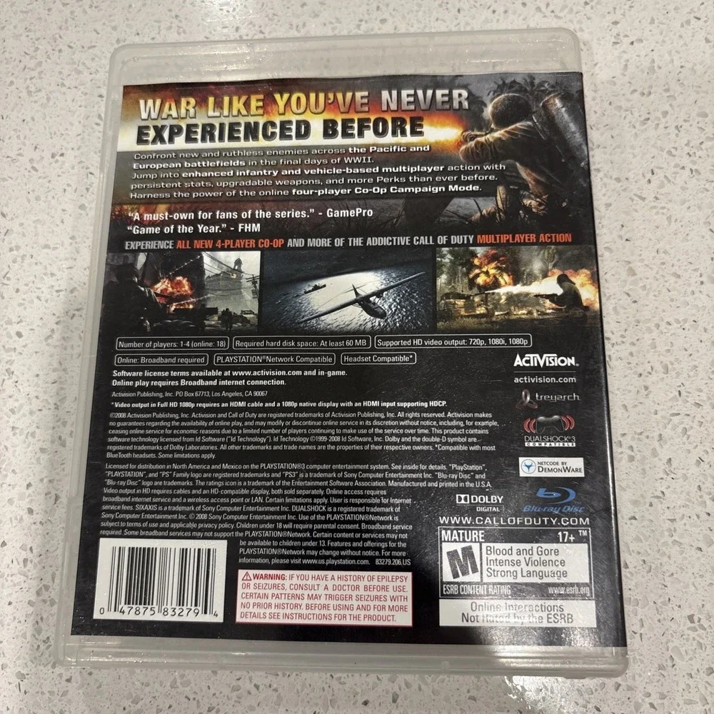 Call of Duty: World at War (Sony PlayStation 3, 2008)